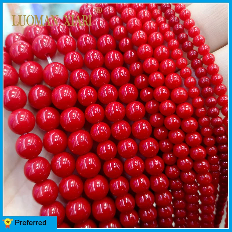 Beads Red Round 10mm Handmade Accessories Red Coral Beads 8mm