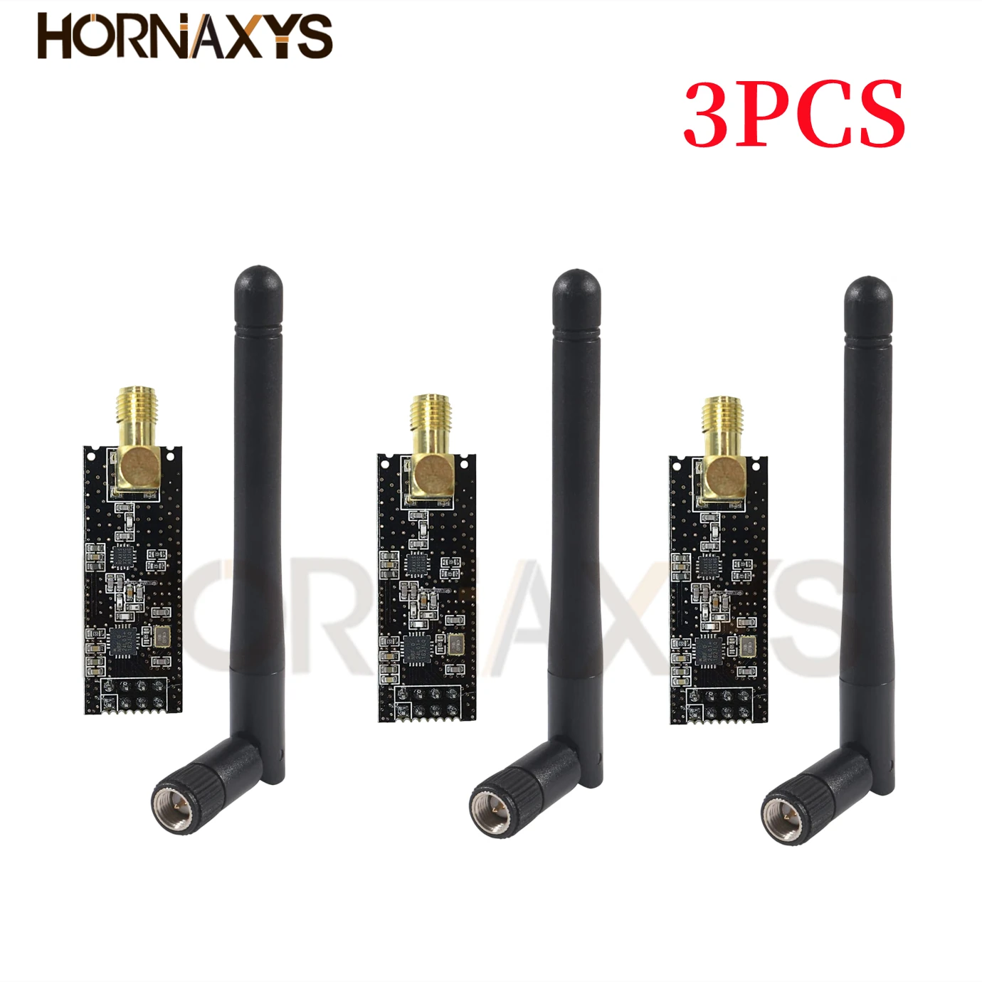 5-Pack Long-Range Wireless Transceiver Modules with Antenna and Breakout Adapter