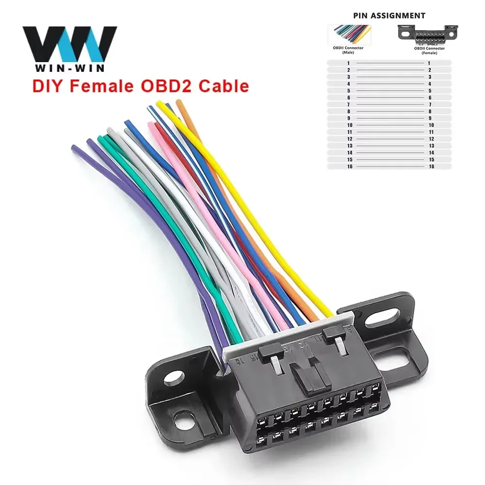 Qiilu 38 Pin a 16 Pin OBD2 Adattatore Connettore Cavo Diagnostico per Camion Iveco