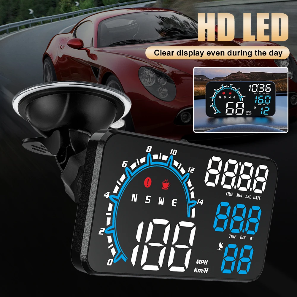 

G11 GPS HUD Universal Head Up Display Speedometer Odometer LED Display Windscreen Projector with Overspeed Fatigue Driving Alarm