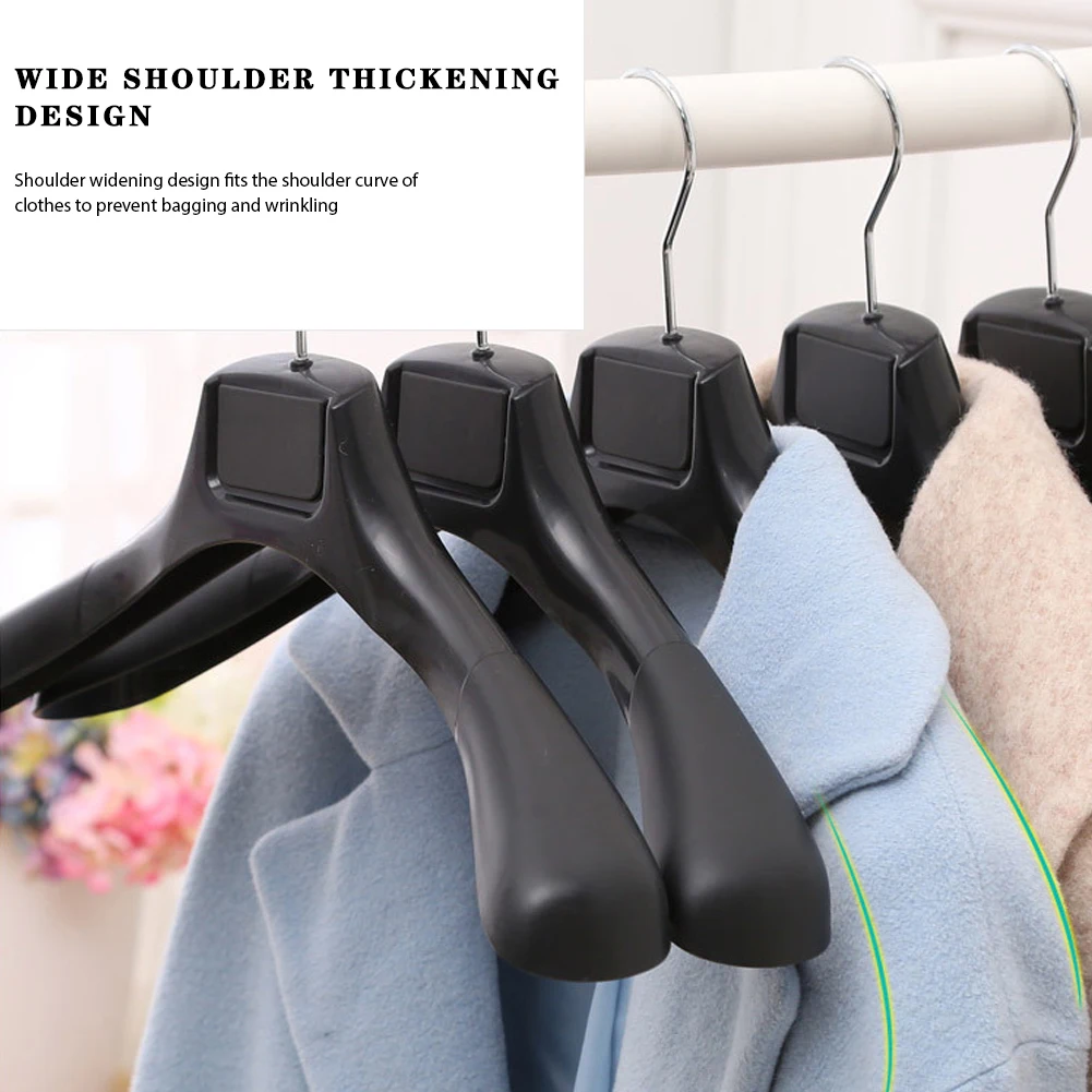 10pcs/lot Extra Thick Plastic Wide Shoulder Adult Clothes Hangers Slip  Resistant Standard Clothing Hanger Ideal for Everyday Use - AliExpress