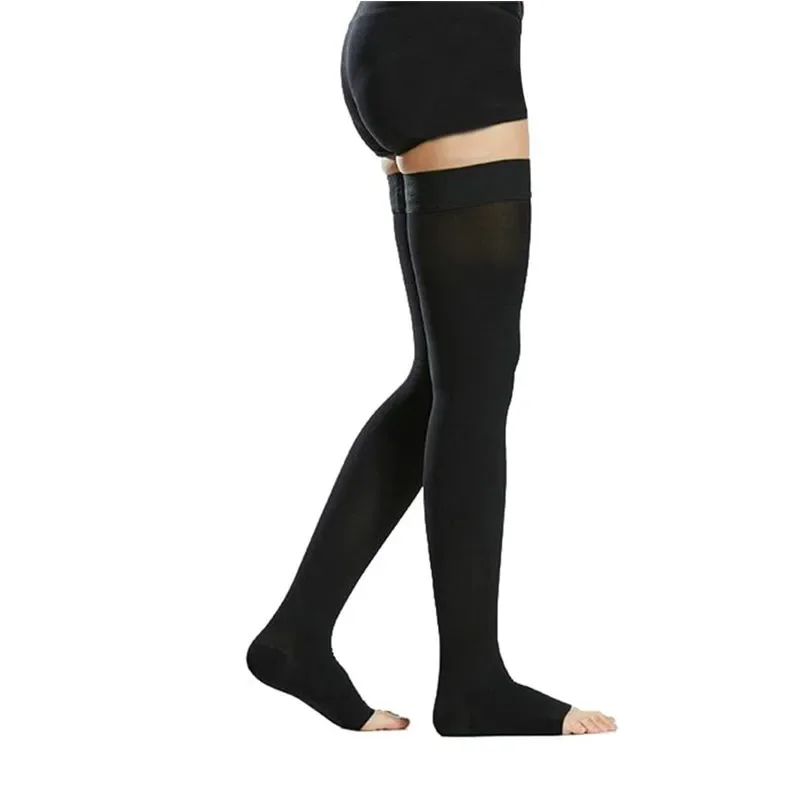 2pcs Open Toe 20-30mmHg Graduated High Compression Stockings Medical Thigh High Varicose Veins Stocking for Men Women Swelling 5