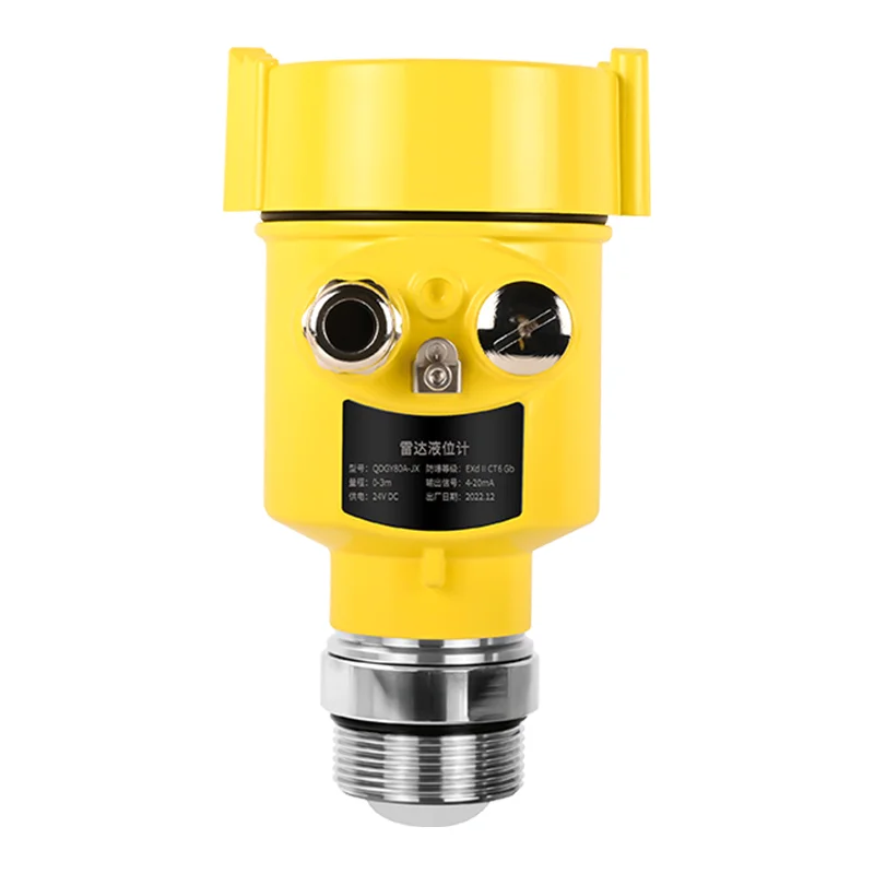 

80GHZ Radar Level Meter 0-5m 0-10m 0-20m Radar Level Sensor 4-20mA Hart with G1.5 DN80 Flange DC24V Radar Level Gauge