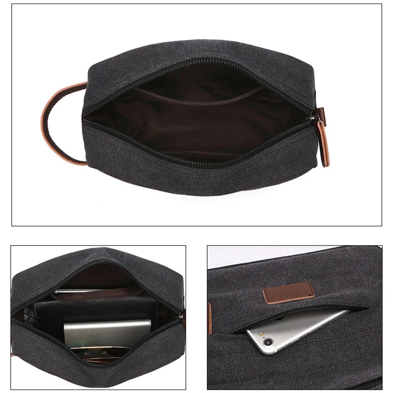 Men Canvas Travel Toiletry Bag Women Cosmetic Makeup Beauty Necessaries Bag Waterproof Dopp Kit Shaving Organizer makeup organizer washing supplies storage bag cosmetic bag storage bag cosmetic storage bag toiletry bag makeup bag cosmetic case product storage bag