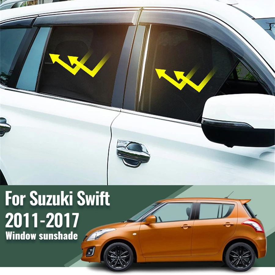 

For Suzuki Swift 2011-2017 Car Side Window Sunshade Windshield Magnetic Sun Shade Solar Protection Parasol Children Curtains