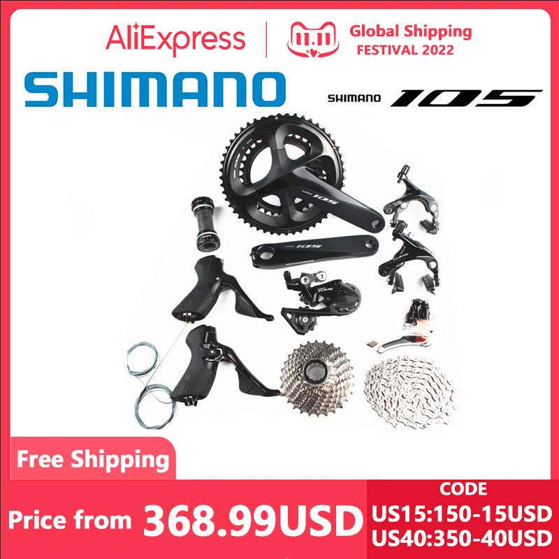 Shimano 105 R7000 Groupset 2x11 Speed 170/172.5/175mm 50-34t 52-36t 53-39t Road Bike Bicycle Kit Groupset Upgrade From 5800 - Bicycle Derailleur - AliExpress