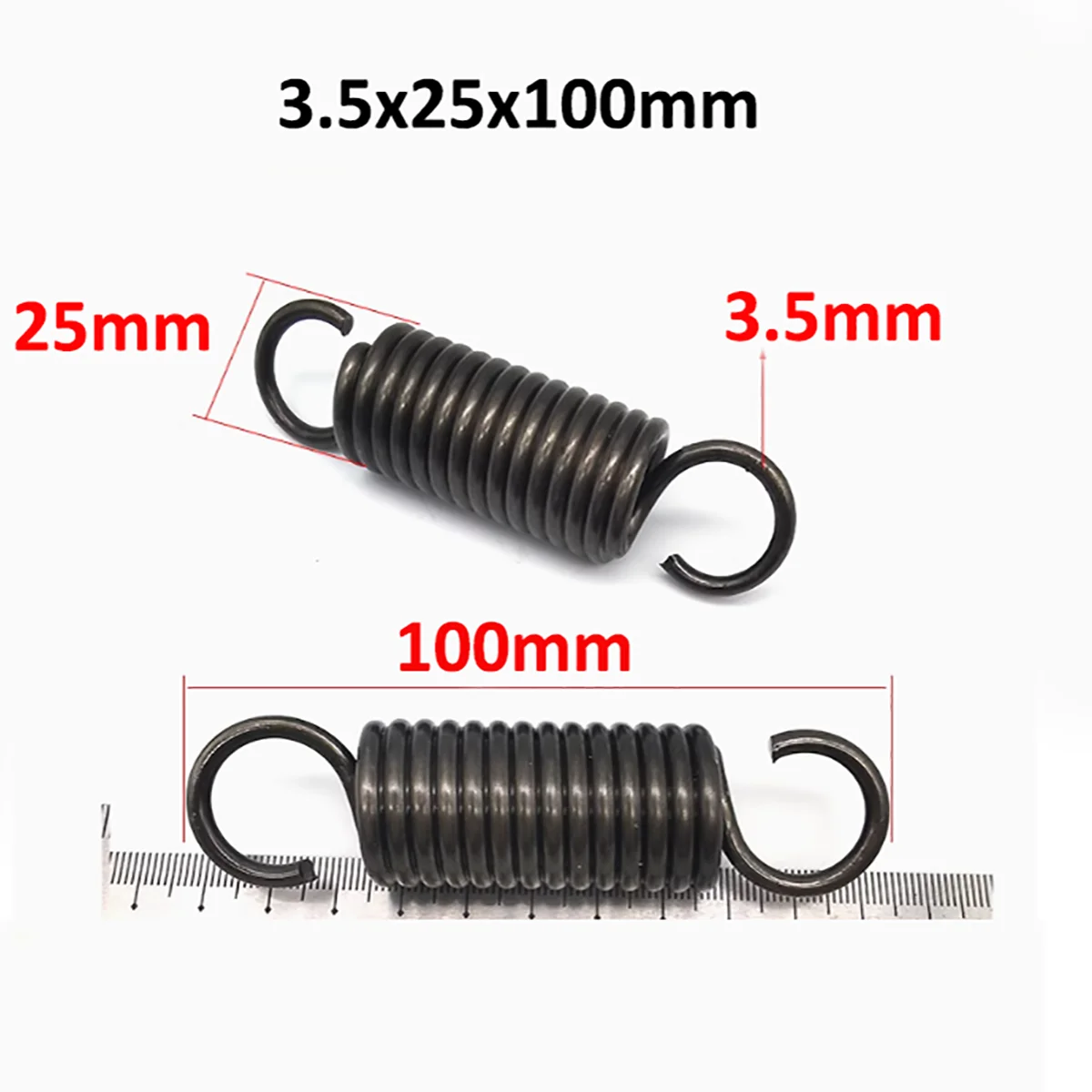 20 Molle Di Tensione In Acciaio Inox 0,5x5x25 Mm A Doppio Gancio - Per Riparazioni E Fai Da Te