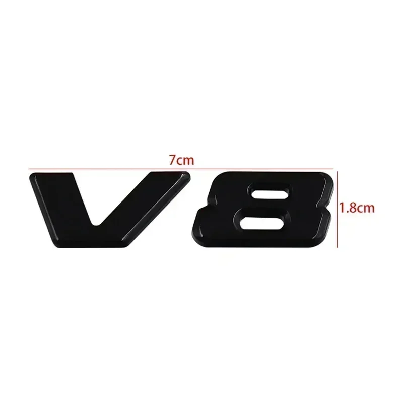 3D 크롬 블랙 V8 로고 편지 자동차 펜더 엠블럼 배지 스티커 메르세데스 벤츠 AMG GL ML SL 500 220 C63 S500 V8 액세서리