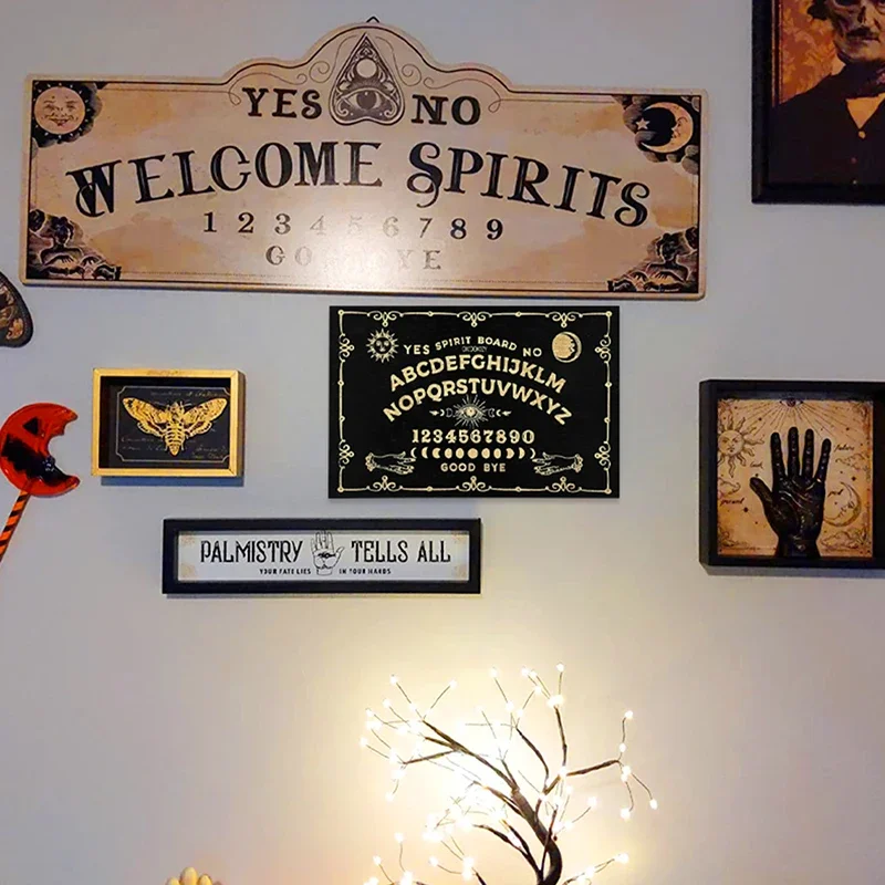 Ouija Wooden Pendulum Board Divination Engraved Magic Metaphysical Message Kit Gift Home Decoration