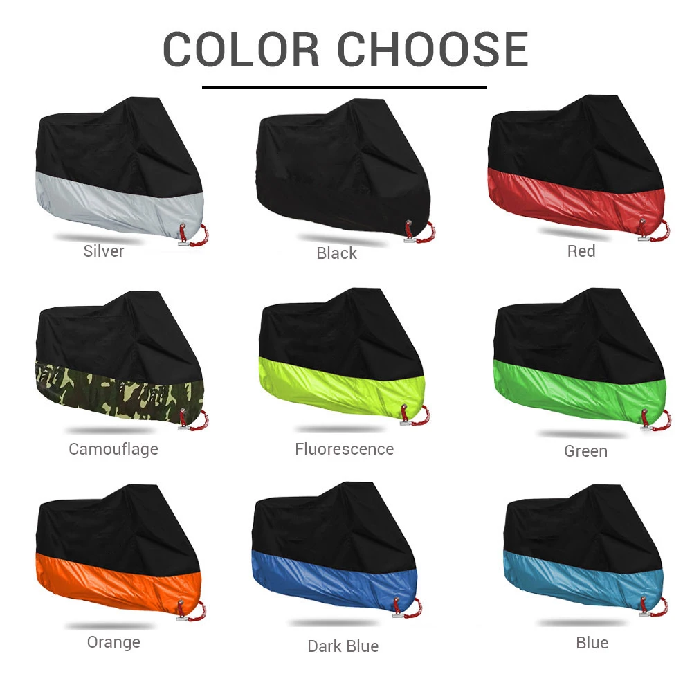 Motorcycle Cover Scooter Cover Motorcycle Cover Waterproof All Season Dustproof UV Protective Outdoor Indoor Scooter 190T Wear-resistant Fabric Motorbike Cover