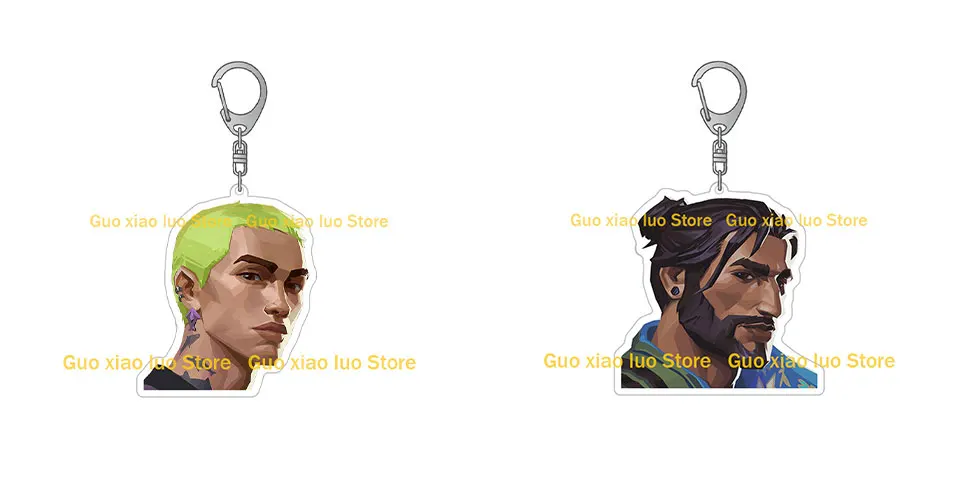 Guo Xiao Luo Valorant Spielfigur Jett Skye Killjoy Viper Raze Omen Astra Clove Neon Fade Acryl Schlüsselanhänger Taschenanhänger Geschenk – Detail 7