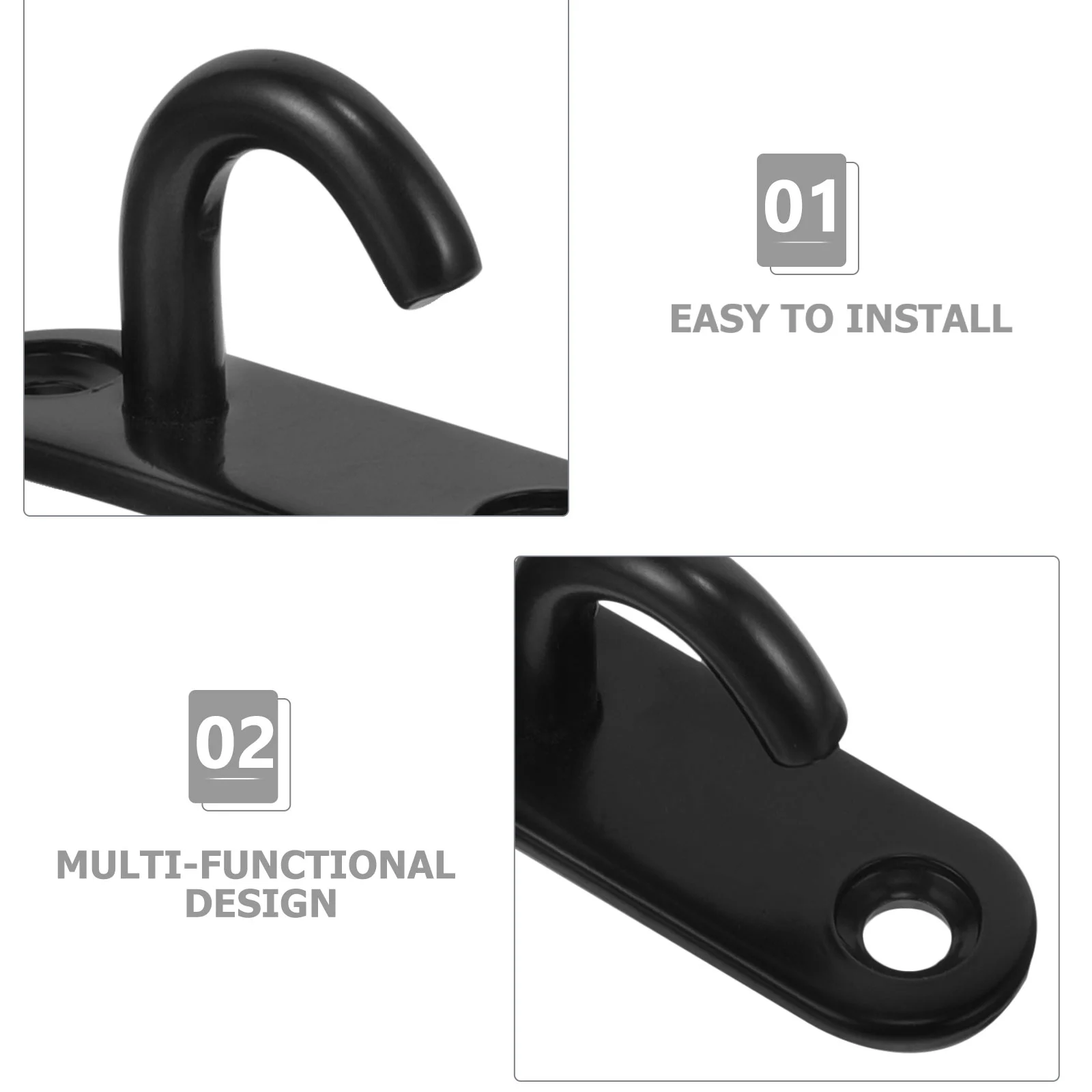 4 Pcs Sandbag Hook Ceiling Anchor Metal Wall Mounted Pad Eyes Plate Hooks 304 Stainless Steel Heavy Duty