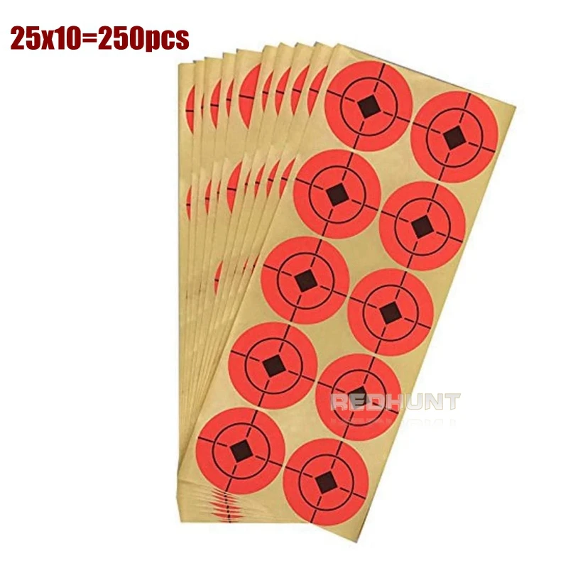 

250 pcs Practical Premium Self Adhesive Shooting Paper Targets Sticker Outdoor Indoor Shooting Practice Training Accessories