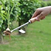 Wood Handle Stainless Steel Garden Weeder Hand Weeding Removal Cutter  Puller Tools Multifunction Weeder Transplant 4