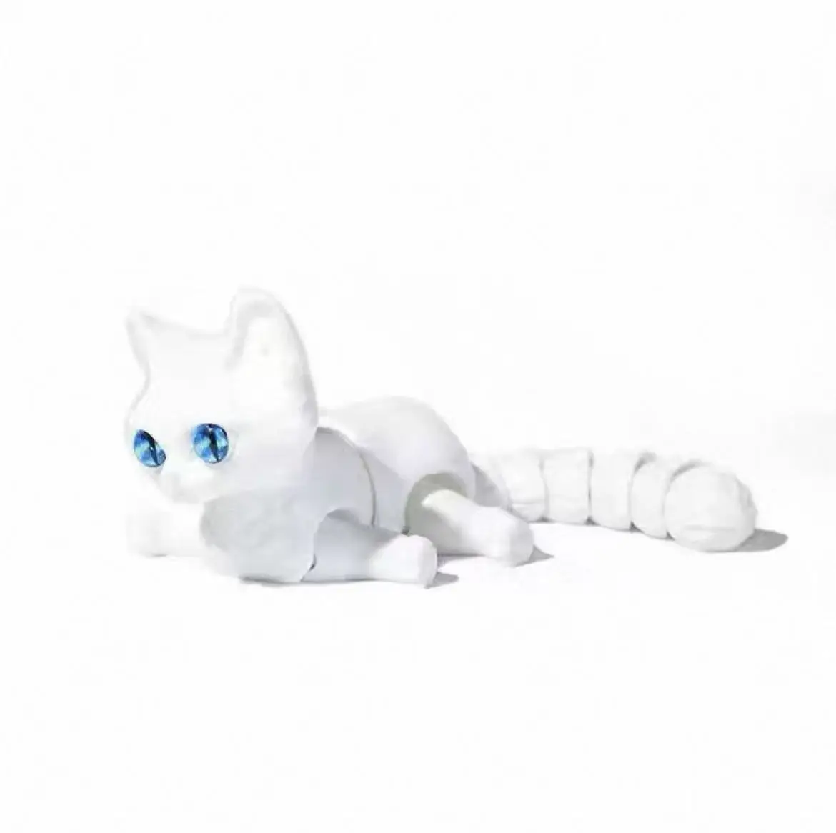 Vibrant Candy Cat 3D Printed Movable Action Figure Desktop Ornament & Birthday Gift