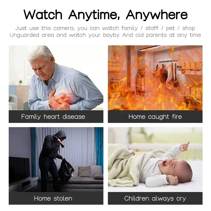 8MP Wifi Camera Video Call with 2.8 Inch IPS Screen Baby Cry Sound Detection Wireless Security IP Camera Baby Monitor iCSee APP 6
