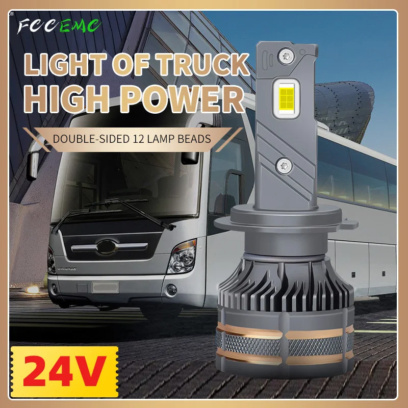 LED H7 24V Headlight bulbs and Bases Retainers For Volvo Truck