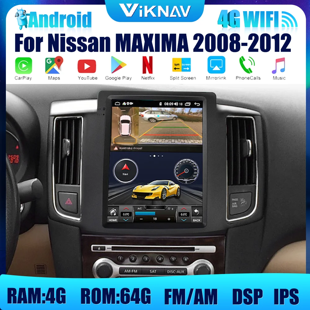

10.4 inch Android Car Radio For Nissan MAXIMA 2008-2012 Car Audio Stereo GPS Navigation Head Unit DVD multimedia player 2din
