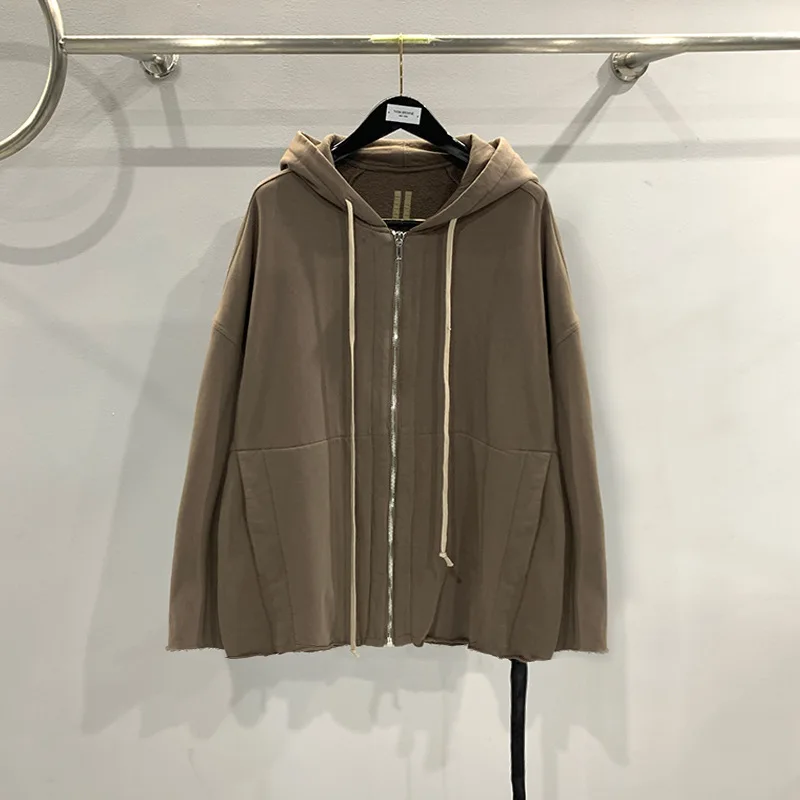

Autumn Rick Zip Up Hoodies for Men Y2k Korean Streetwear Sweatshirt Women Clothes Ro Owens Oversize Higher Quality