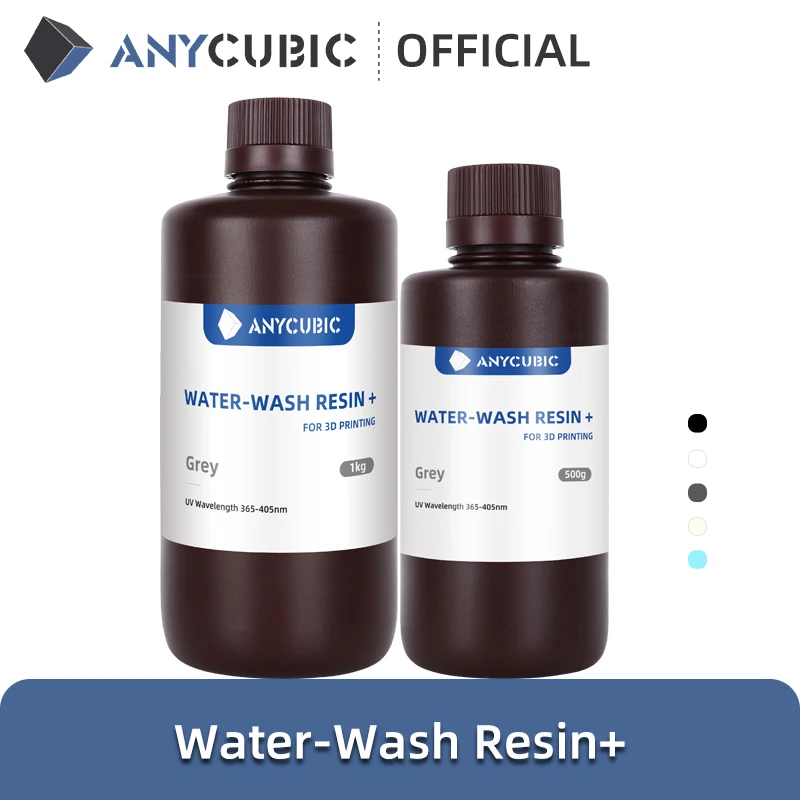 recycled plastic 3d printer filament ANYCUBIC Water-Wash Resin+ For LCD 3D Printer Water-Washable High Precision Low Odor Low Viscosity 3D Printing Material best plastic for 3d printing