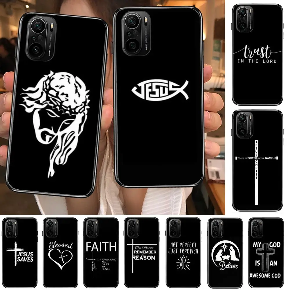 

Faith Christian Religious Jesus Phone Case For xiaomi redmi POCO F1 F2 F3 X3 Pro M3 9C 10T Lite NFC Black Cover Silicone Back Pr