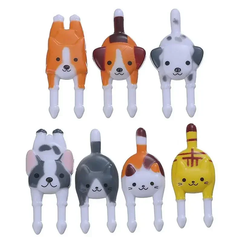 Cartoon Fruit Fork  Mini Animal Cartoon Food Picks Children Snack Cake Dessert Food Forks Lunch Accessories Party Decor