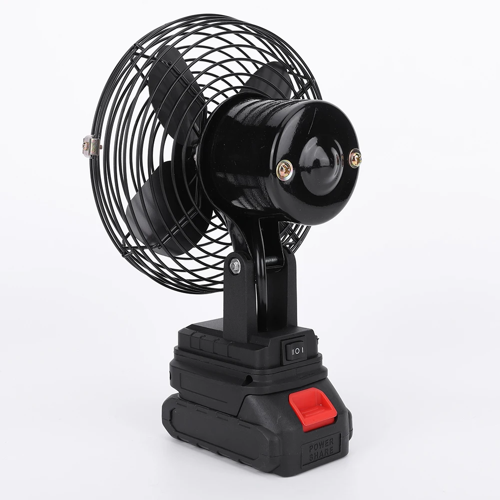 พัดลมไฟฟ้ากำลังสูง พัดลมพกพาแบบชาร์จไฟได้ 2 ระดับความเร็ว แบตเตอรี่ลิเธียม พัดลมตั้งโต๊ะสำหรับตั้งแคมป์ เดินป่า 1