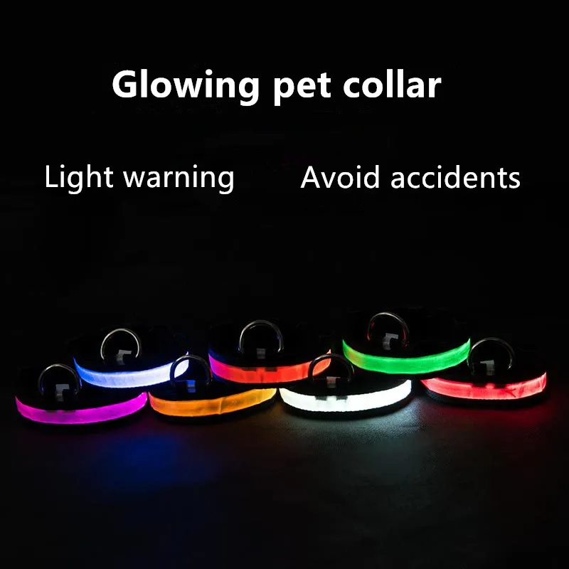 

Adjustable Flashing Recharge Luminous Collar LED Glowing Dog Collar Night Anti-Lost Dog Light Harness for Small Dog Pet Supplie