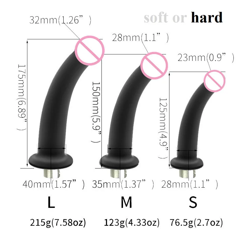 Sex Toy Machine Dildo Attachments 3XLR Connector Penis Female Masturbation Men Anal Plug Women Dildo Plugs