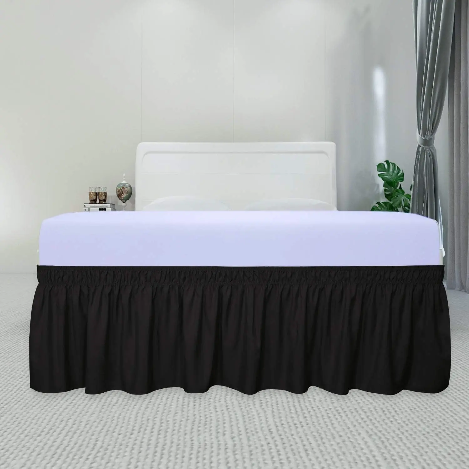 Bedding Bed Skirt Drop Length Ruffled Dorm Room Bed Skirts Easy Care Wrinkle Free Microfiber Skirt bed skirt