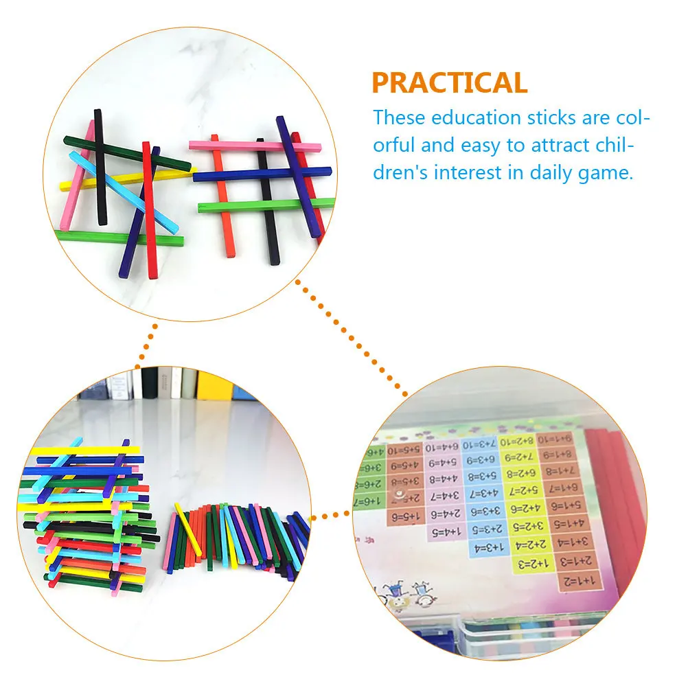 1 세트 산술 막대 다채로운 계산 막대 수학 교육 장치 유치원 수학 게임 조기 교육 학습 도구