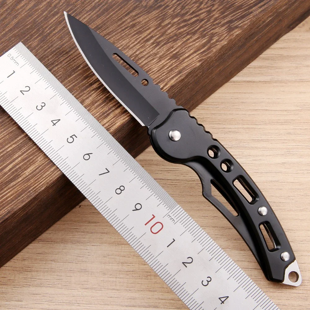 Stainless Steel Keychain Folding Knife Outdoor Carrying Knife Mirror Sharp Pocket Knife Fruit Knife Folding Knife Outdoor Tool 5