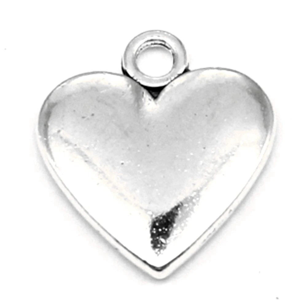 

Glossy Peach Heart Charms Men Pendant Diy Craft Jewels For Crafts 16x16mm 10pcs Antique Silver Color