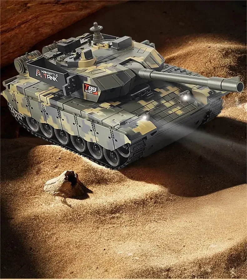 Robot Tank RC 11CH Vert - Jouet Télécommandé Tout-Terrain