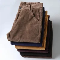 6 Color Men's Corduroy Casual Pants 2022 Autumn Winter New Style Business Fashion Stretch Regular Fit Trousers Male Clothes