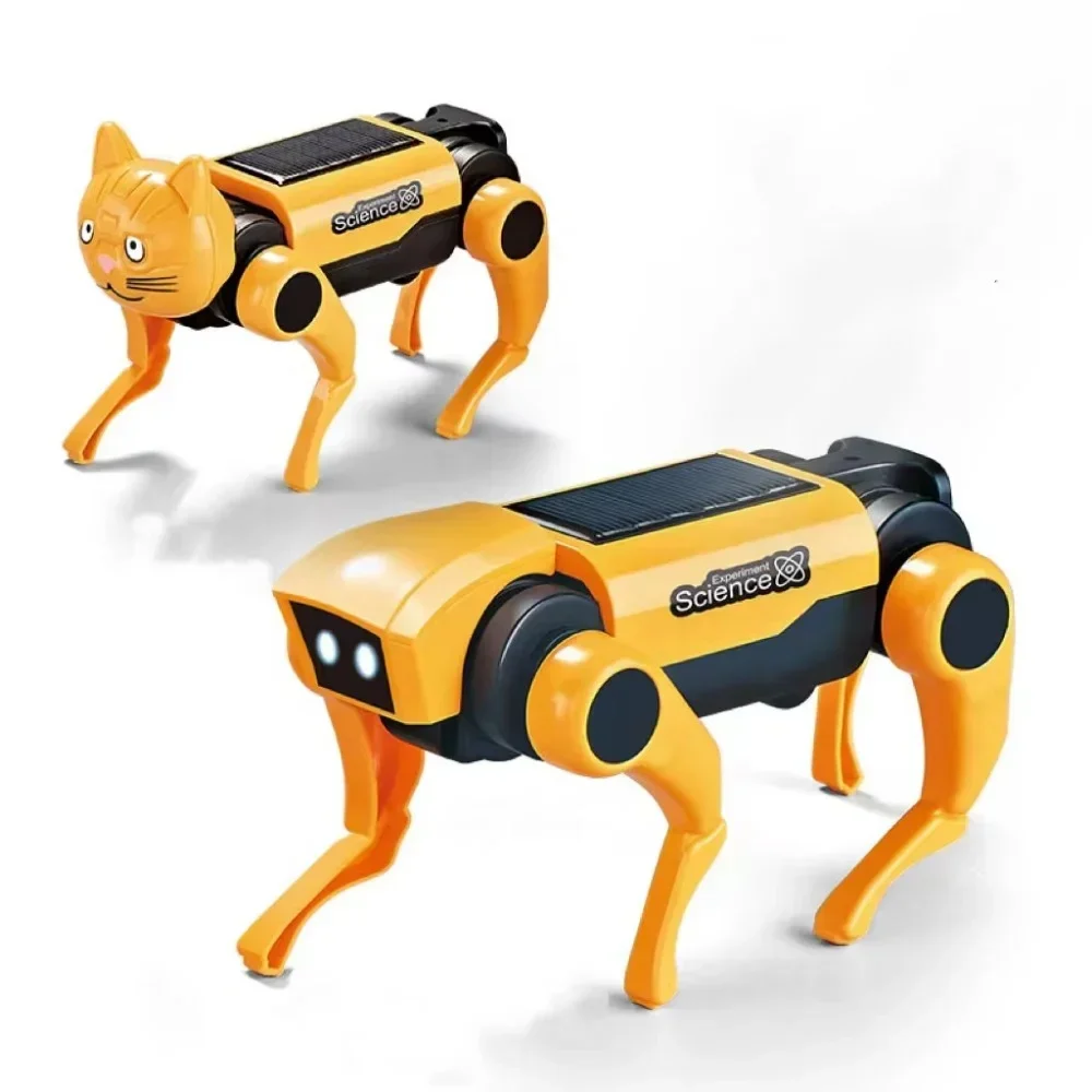 Robot Solar Electric Mechanical Intelligent Dog Children Educational Assembly Puzzle Toy Bionic Smart Robot Toys Gifts