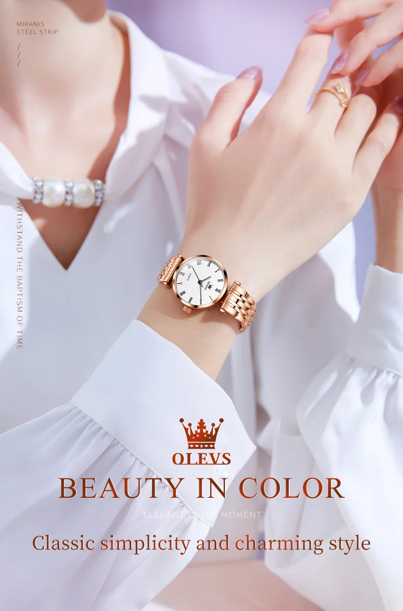 OLEVS Elegance - Orologio da Donna in Acciaio Inossidabile Impermeabile 1