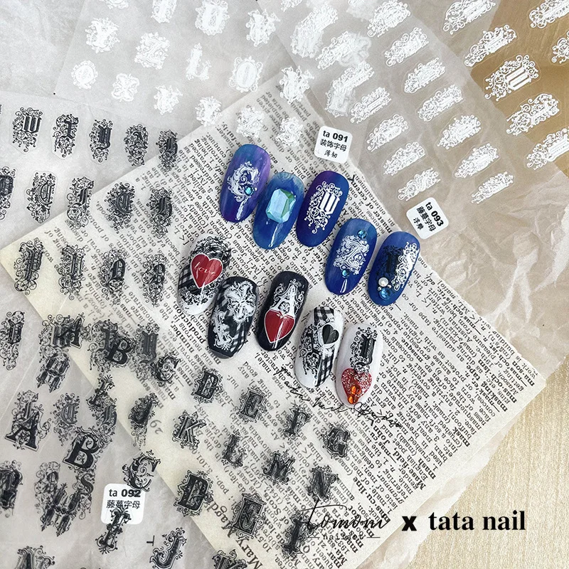 

[Meow.Sensei] Tata Cooperation Thin Tough Nail Stickers Paper Japanese Nail Sticker Nail Stickers Letters for Decoration