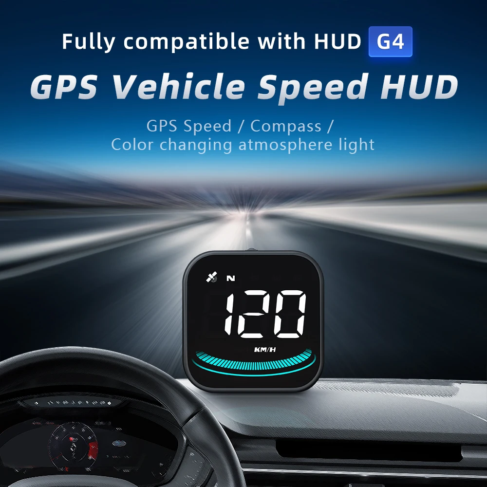 G4 Auto HUD GPS Head Up Display tachimetro per proiettore per Auto con bussola allarme di sicurezza accessori elettronici per Auto - immagine 2