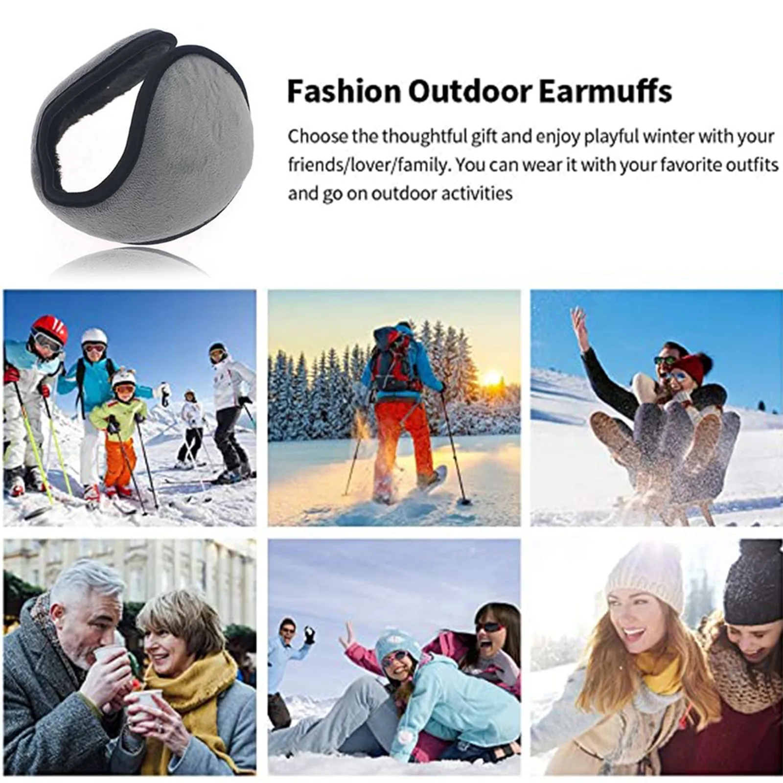 Windproof Earmuffs Men Women's Ear Warm Protector Thicken Plush Winter Warm Fleece Earmuff Outdoor Cycling Warmer Soft Ear Muffs