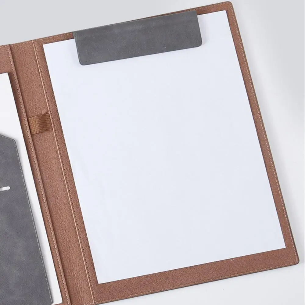 12.9x9.6in A4 Leather Business Padfolio Portfolio Folder Magnetic Clipboard  Conference Folders Document Card Organizer Office - AliExpress