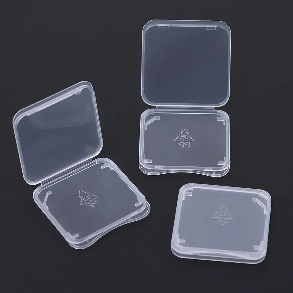 Lot De 10 Boîtes Transparentes Pour Cartes SD / MicroSD - Protection Contre L'humidité (dimensions 5,2x4,2cm)