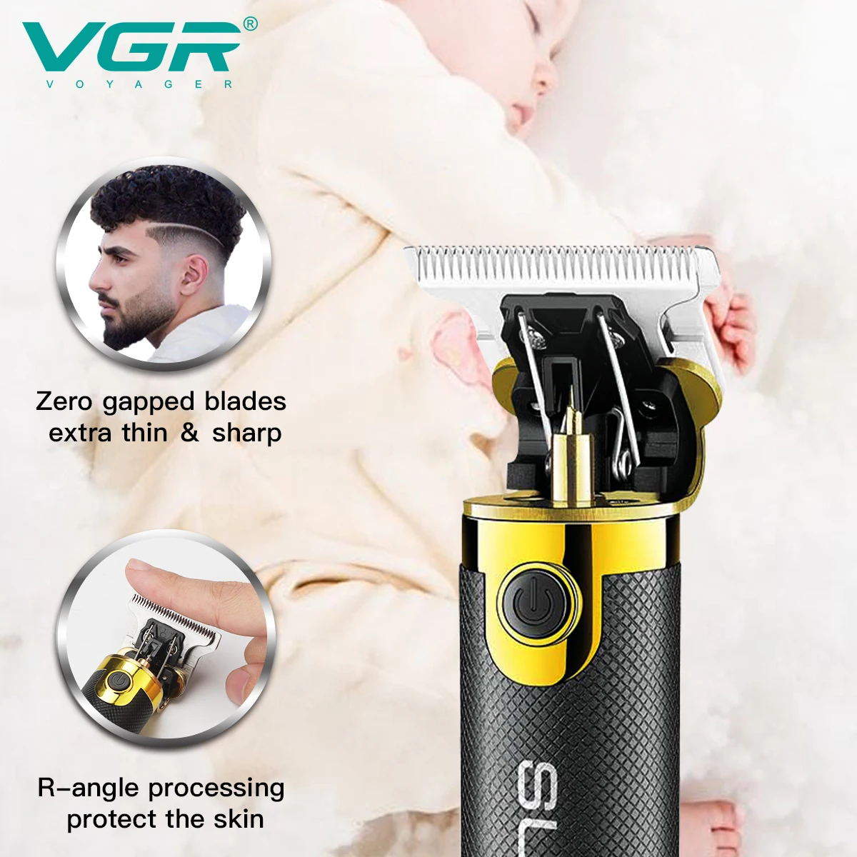 VGR maquina cortar pelo cortadora de pelo profesional para hombre  Cortapelos Profesional Maquina de cortar pelo Recargable recortadora de  cabello T9 Recargable Recortador de corte de pelo para hombres V-082