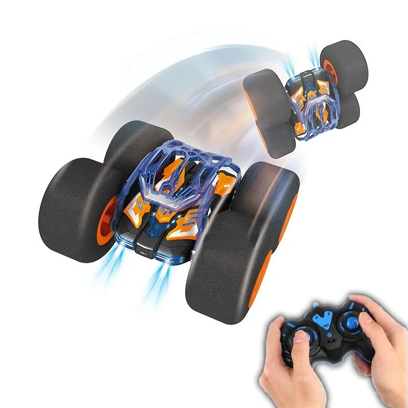 1 sponge four-wheel drive stunt car, wireless remote control toy car for boys and girls, 360 ° rotation and rolling 5