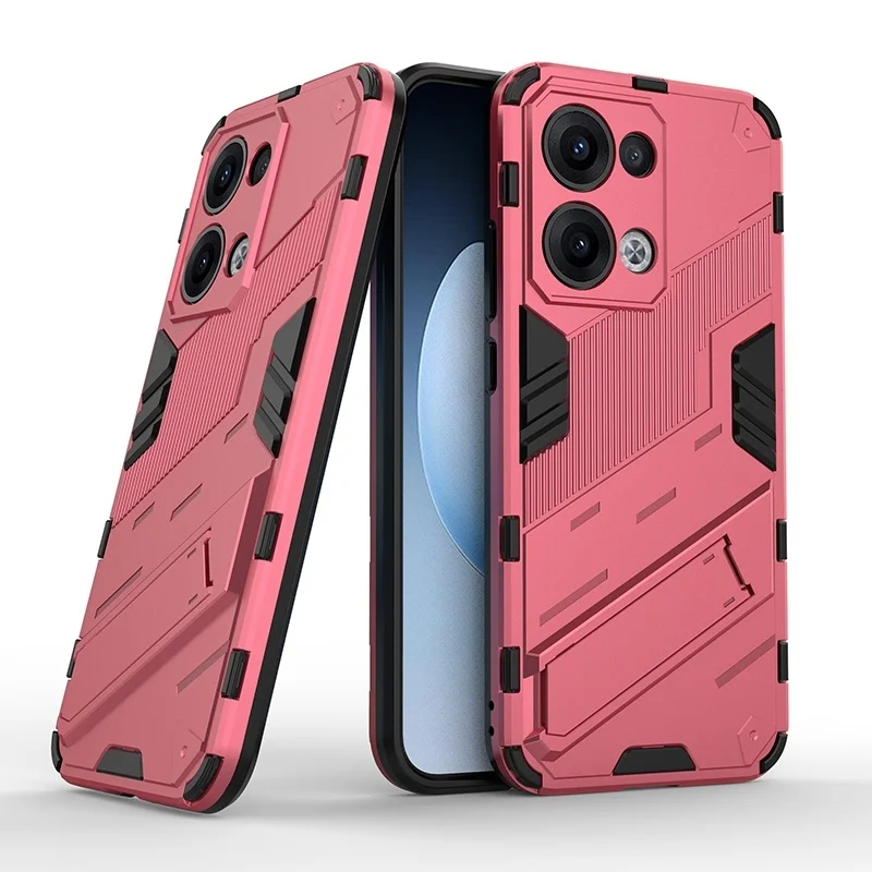 Shockproof Armor Phone Case with Car Magnetic Stand and Protective Back Cover