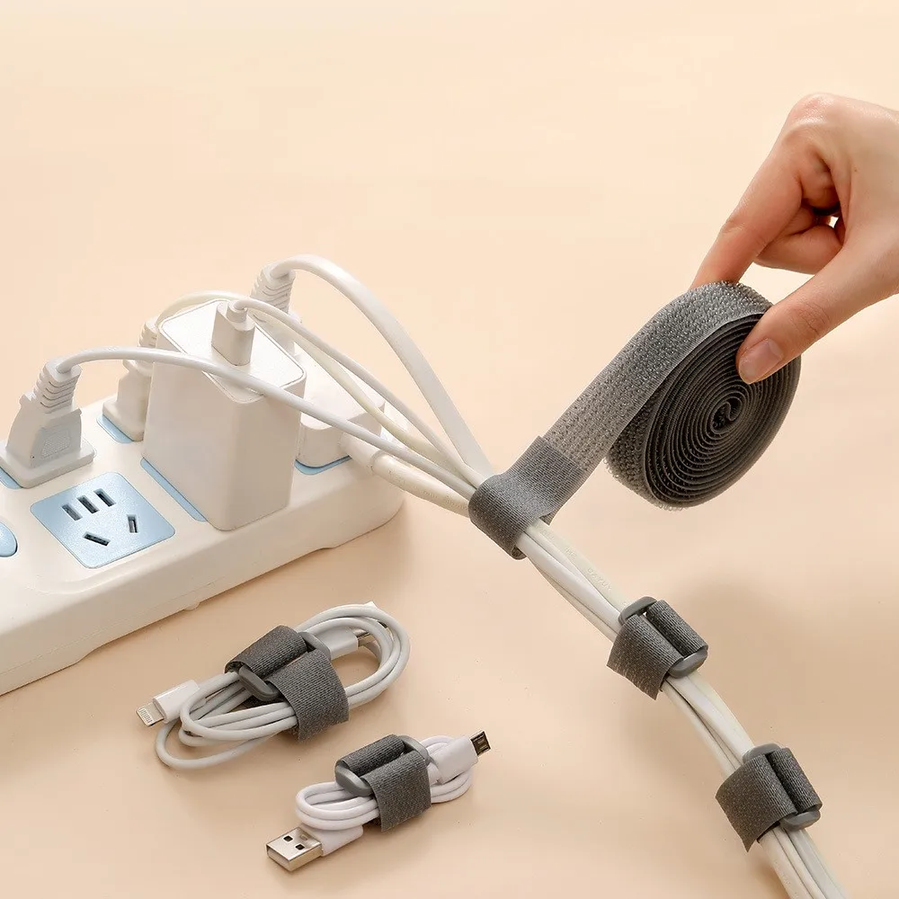 

Multifunctional Cable Tie Headphone Charging Cable Winding Strap Data Line Snap Line Management Device 2*200cm