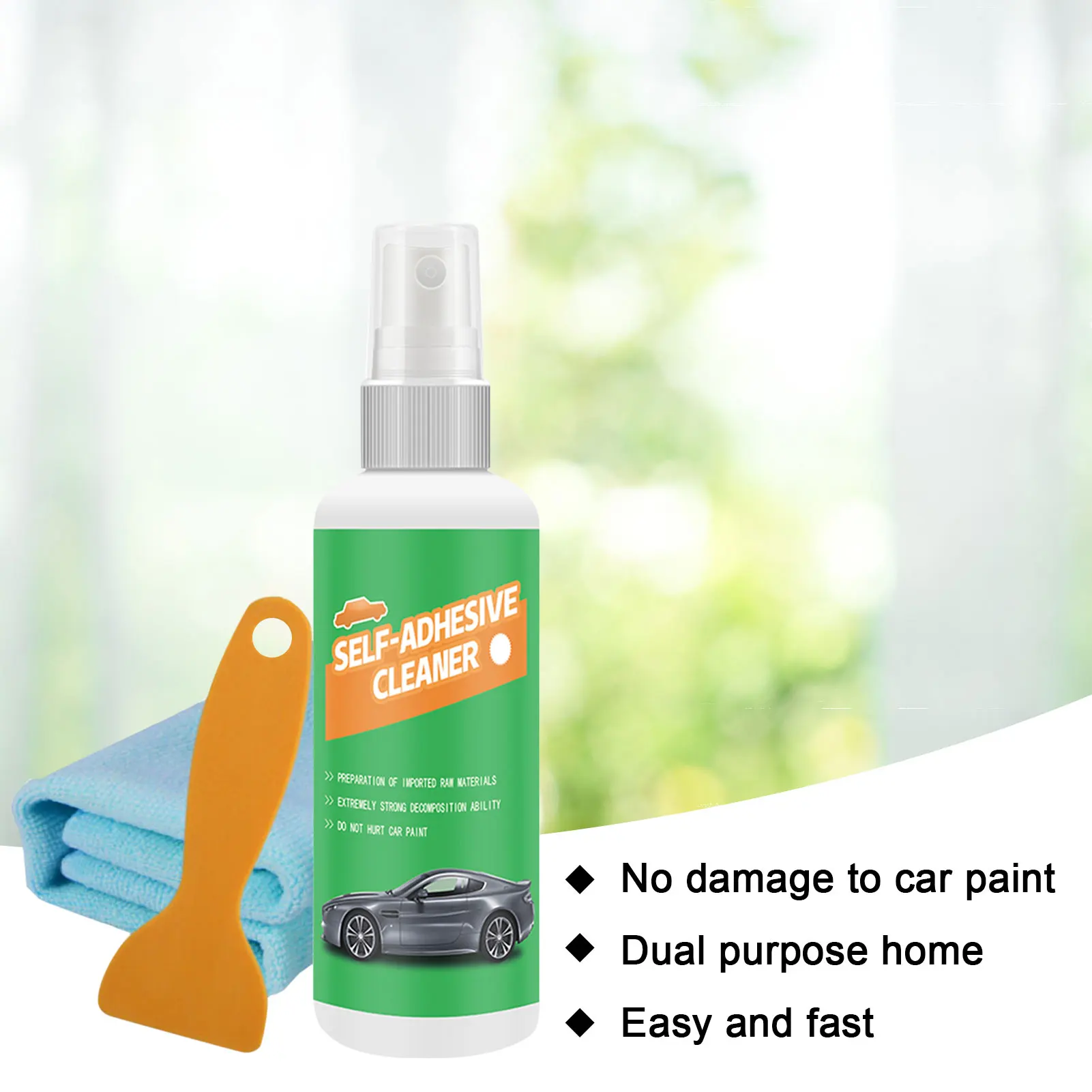Stickers And Labels Remover Auto Adhesive Sticker Remover Sticky Stains Remover With Scraper All Purpose Cleaner For Car Home