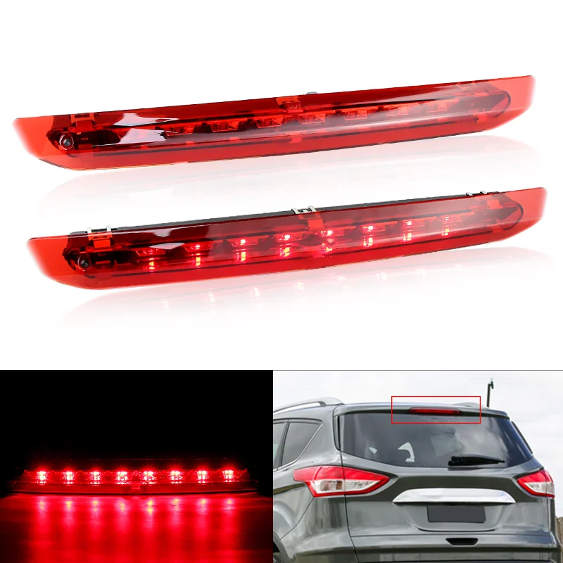 

1PC Car LED High Mount Rear Third Brake Light Stop Signal Lamp Red Lamp for Ford Escape/Kuga 2013 2014 2015 2016 12V