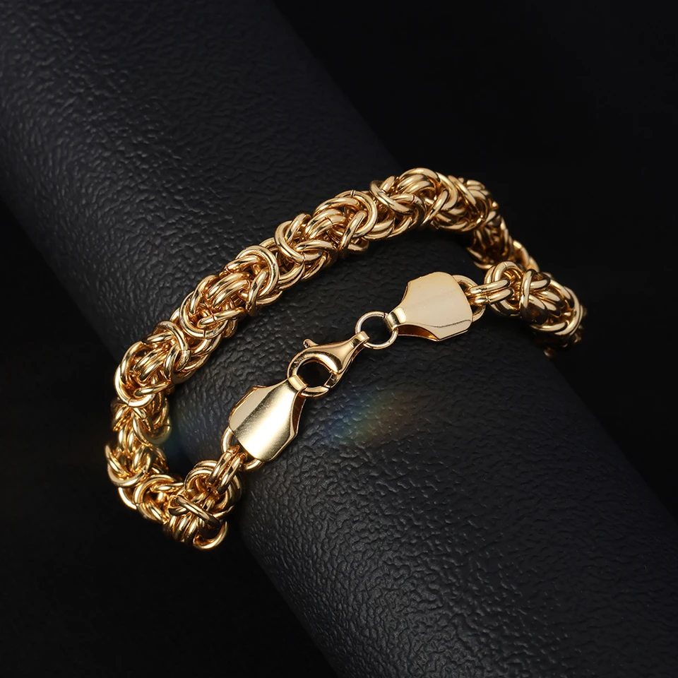 Elegant 18K Gold Plated Braided Bracelet for Couples