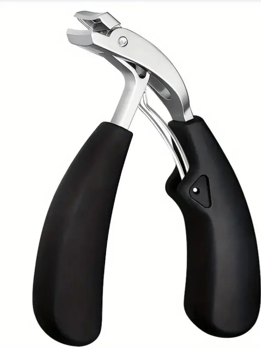 2 pieces of professional high-grade curved large open nail shears splash-resistant, stainless steel blade thick nails and toenai 6